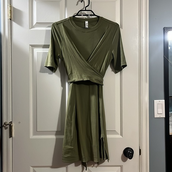 Lululemon Cotton Wrap-Front T-Shirt Dress - Picture 4 of 6